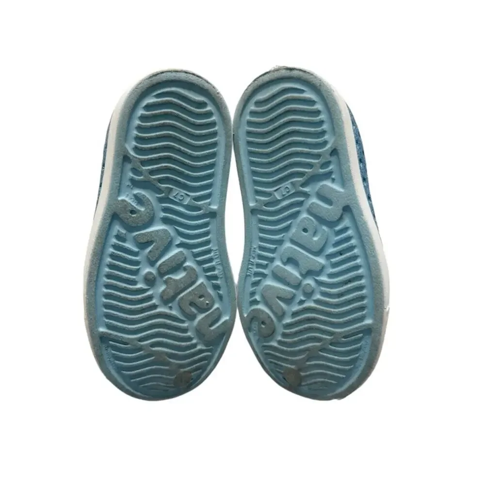 Native Blue Bling Jefferson Sneakers Size 7c
